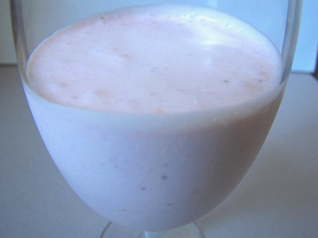 fixed smoothie Strawberry Ice Cream with Orange Cream Smoothie