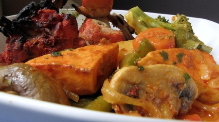 2 tandoori chicken and paneer Kurry Kabab's Tandoori Chicken and Paneer