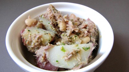 Tuna, White Bean and Red Potato Salad with Herb-Caper Pesto