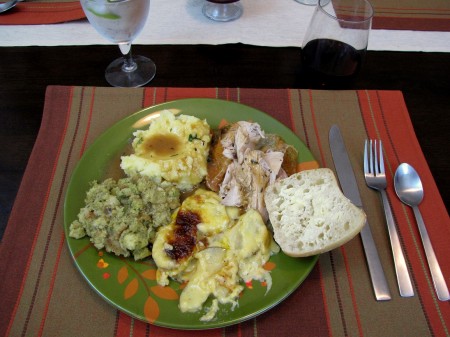 Thanksgiving meal This is a view from my Thanksgiving table-you could be there next year!