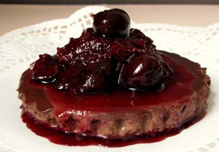 Dark Chocolate Torte Cake with Sweet Marsala Cherries